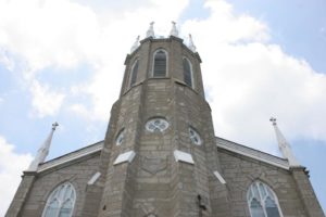 St. Rose - Looking up at tower